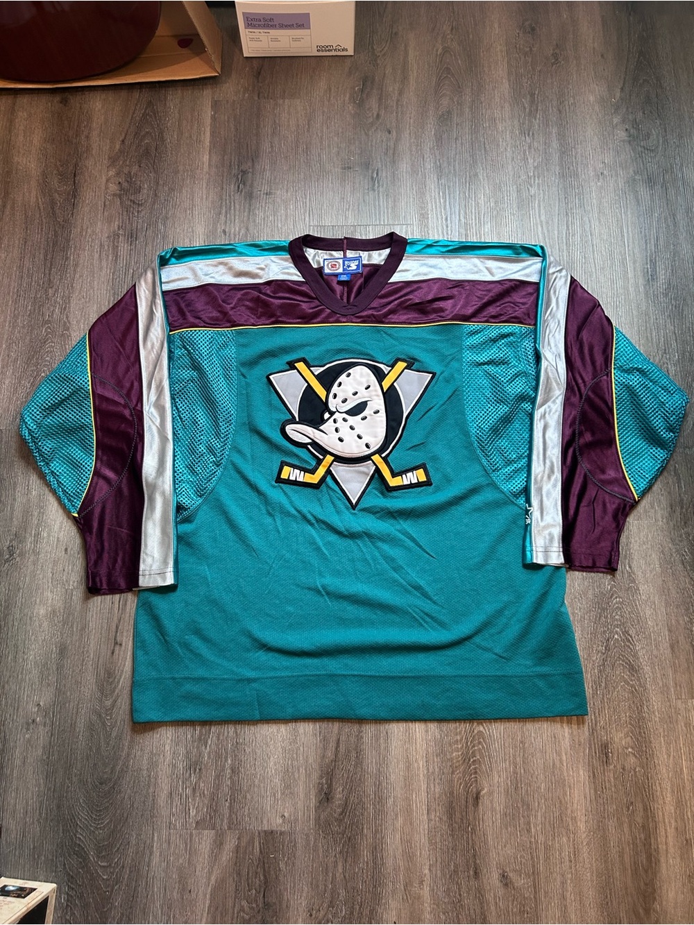Vintage Starter NHL Anaheim Mighty Ducks Hockey Alternate Jersey Men’s Sz 2XL